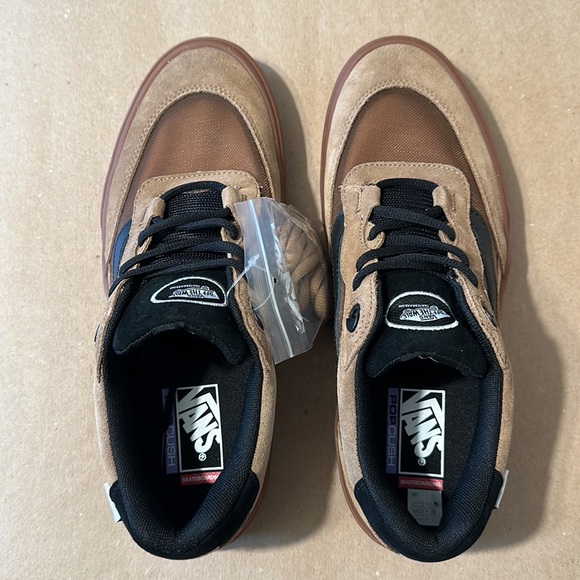 Vans Men’s Wayvee Pop Cush Waffle Cup Skate Shoes Tobacco Brown Black - Picture 7 of 9